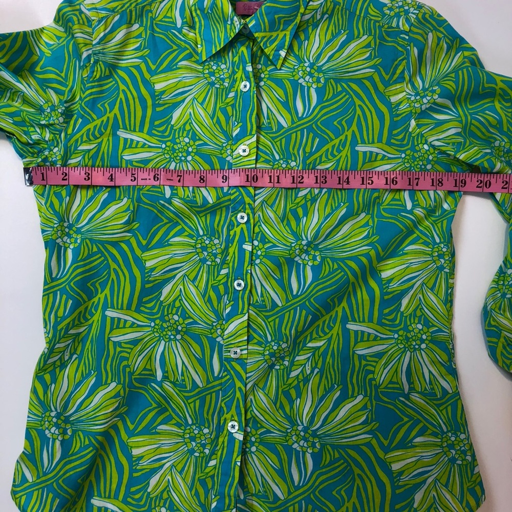 Lilly Pulitzer Bright Patterned Button Down Sz 10 - image 5